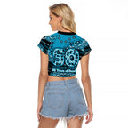 Port Adelaide NAIDOC Week 2026 Raglan Cropped T Shirt Australian Aboriginal Dot Art Dreamtime Pattern Style