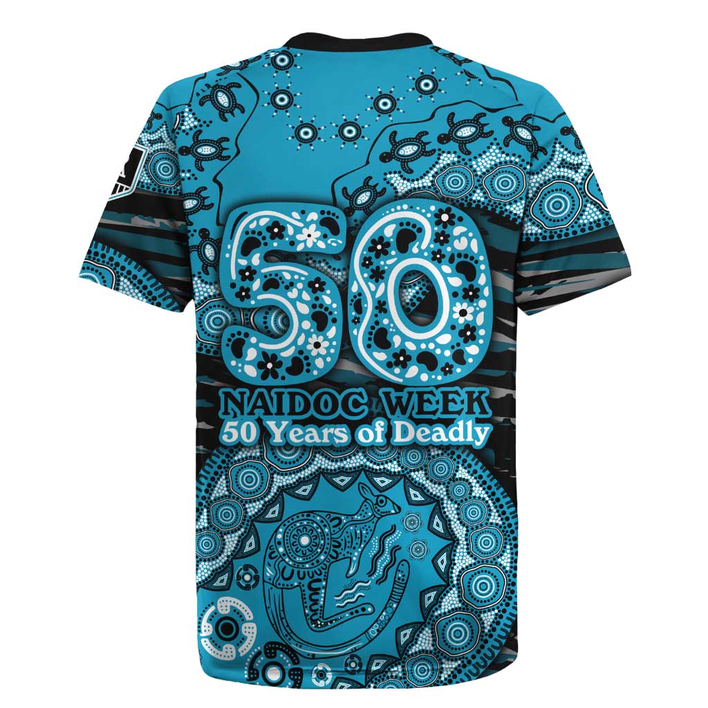 Port Adelaide NAIDOC Week 2026 Rugby Jersey Australian Aboriginal Dot Art Dreamtime Pattern Style