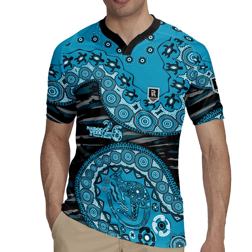 Port Adelaide NAIDOC Week 2026 Rugby Jersey Australian Aboriginal Dot Art Dreamtime Pattern Style