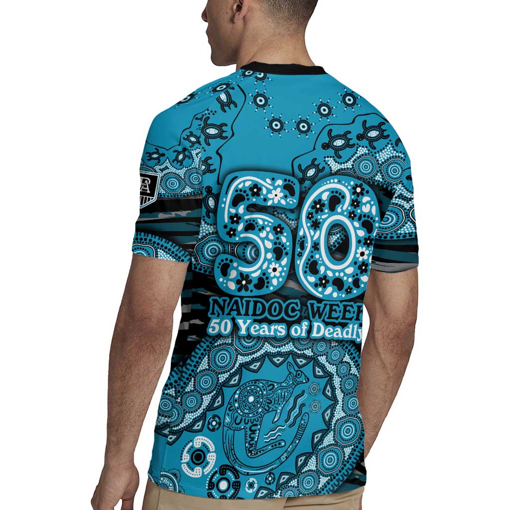 Port Adelaide NAIDOC Week 2026 Rugby Jersey Australian Aboriginal Dot Art Dreamtime Pattern Style