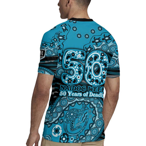 Port Adelaide NAIDOC Week 2026 Rugby Jersey Australian Aboriginal Dot Art Dreamtime Pattern Style