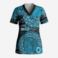 Port Adelaide NAIDOC Week 2026 Scrub Top Australian Aboriginal Dot Art Dreamtime Pattern Style