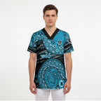 Port Adelaide NAIDOC Week 2026 Scrub Top Australian Aboriginal Dot Art Dreamtime Pattern Style