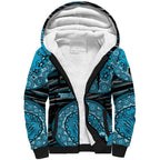 Port Adelaide NAIDOC Week 2026 Sherpa Hoodie Australian Aboriginal Dot Art Dreamtime Pattern Style