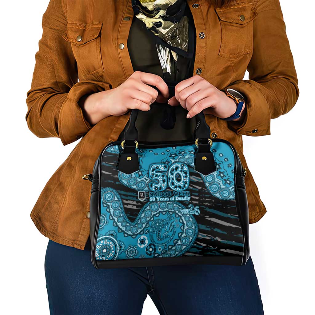 Port Adelaide NAIDOC Week 2026 Shoulder Handbag Australian Aboriginal Dot Art Dreamtime Pattern Style