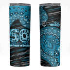 Port Adelaide NAIDOC Week 2026 Skinny Tumbler Australian Aboriginal Dot Art Dreamtime Pattern Style