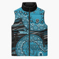 Port Adelaide NAIDOC Week 2026 Sleeveless Puffer Jacket Australian Aboriginal Dot Art Dreamtime Pattern Style