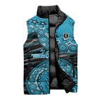 Port Adelaide NAIDOC Week 2026 Sleeveless Puffer Jacket Australian Aboriginal Dot Art Dreamtime Pattern Style