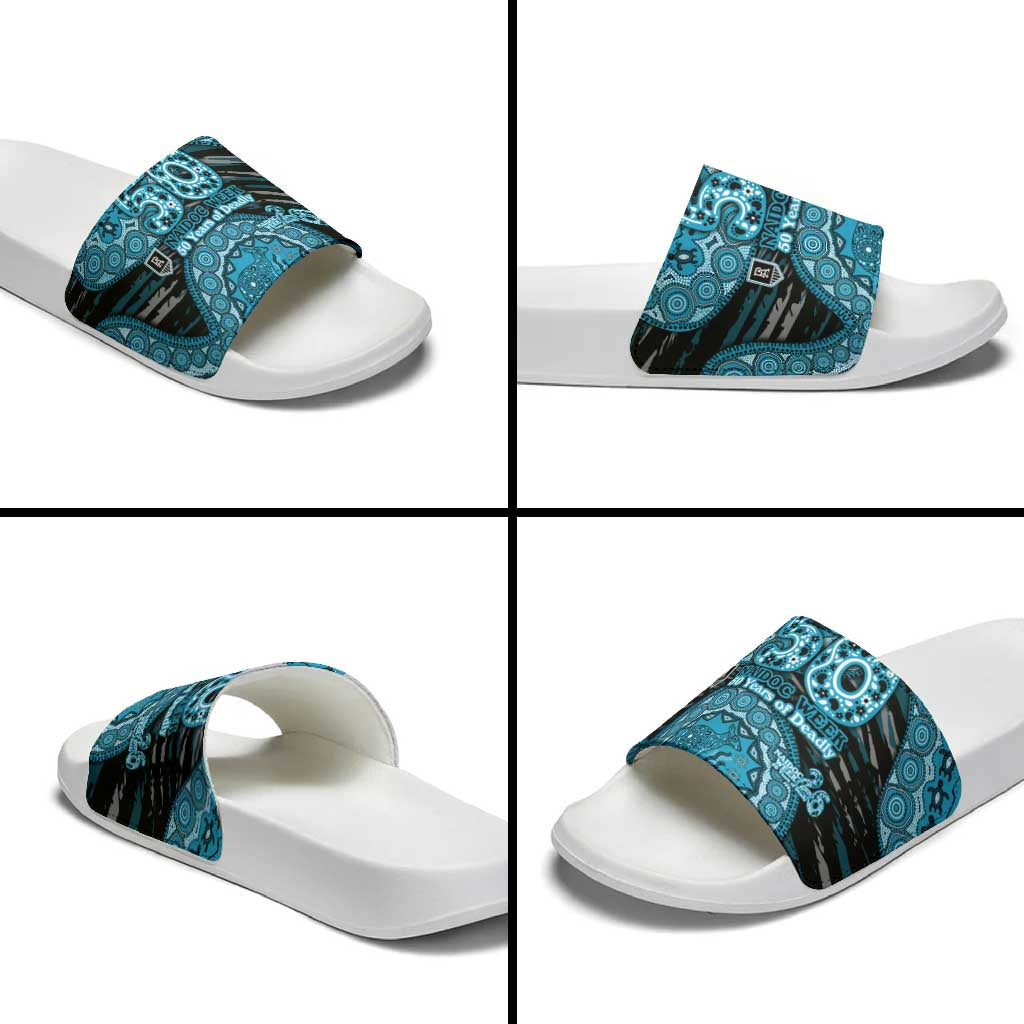 Port Adelaide NAIDOC Week 2026 Slide Sandals Australian Aboriginal Dot Art Dreamtime Pattern Style