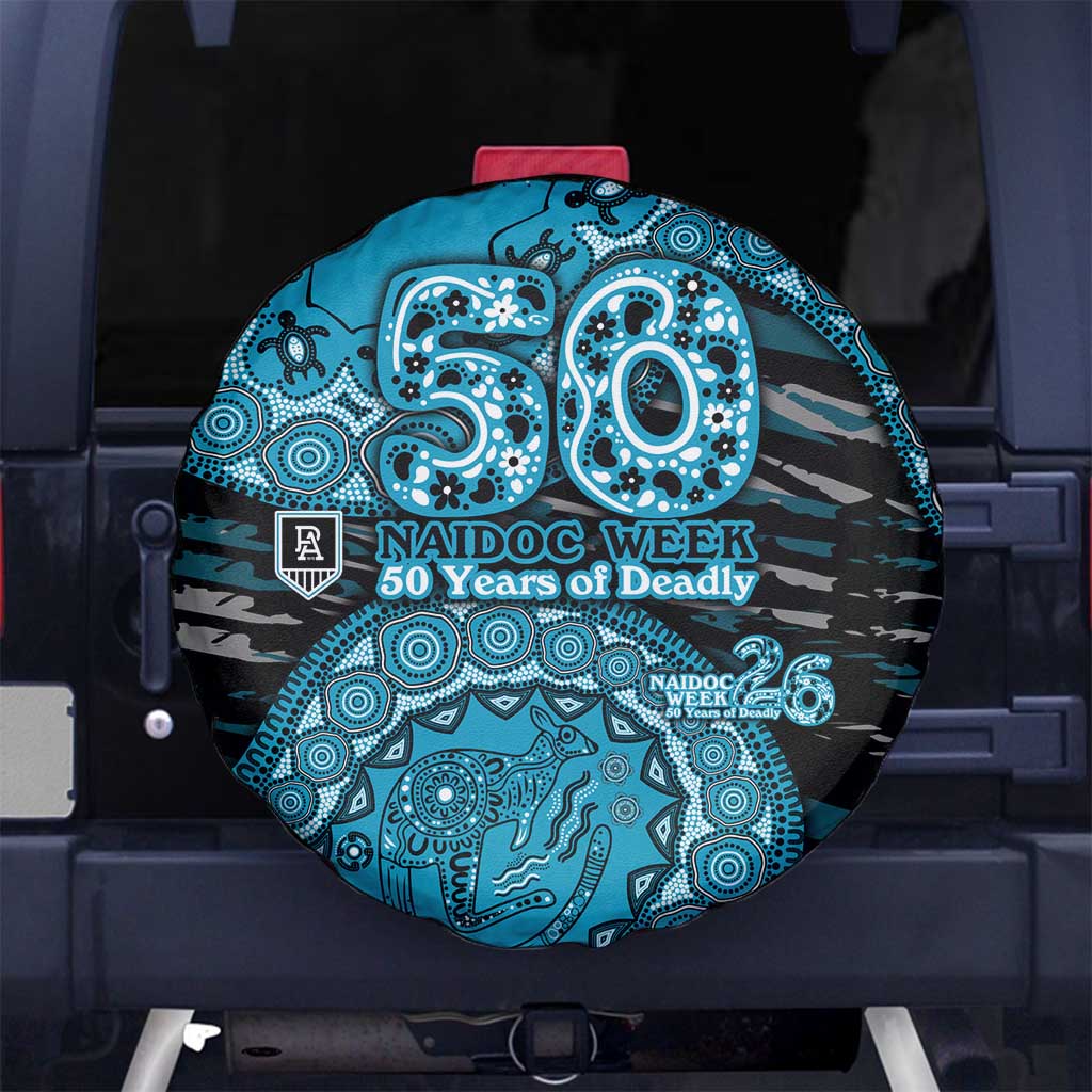 Port Adelaide NAIDOC Week 2026 Spare Tire Cover Australian Aboriginal Dot Art Dreamtime Pattern Style