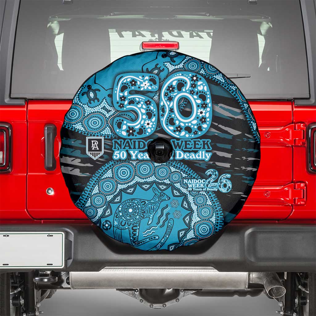 Port Adelaide NAIDOC Week 2026 Spare Tire Cover Australian Aboriginal Dot Art Dreamtime Pattern Style