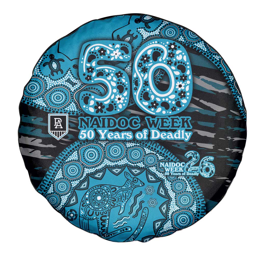 Port Adelaide NAIDOC Week 2026 Spare Tire Cover Australian Aboriginal Dot Art Dreamtime Pattern Style