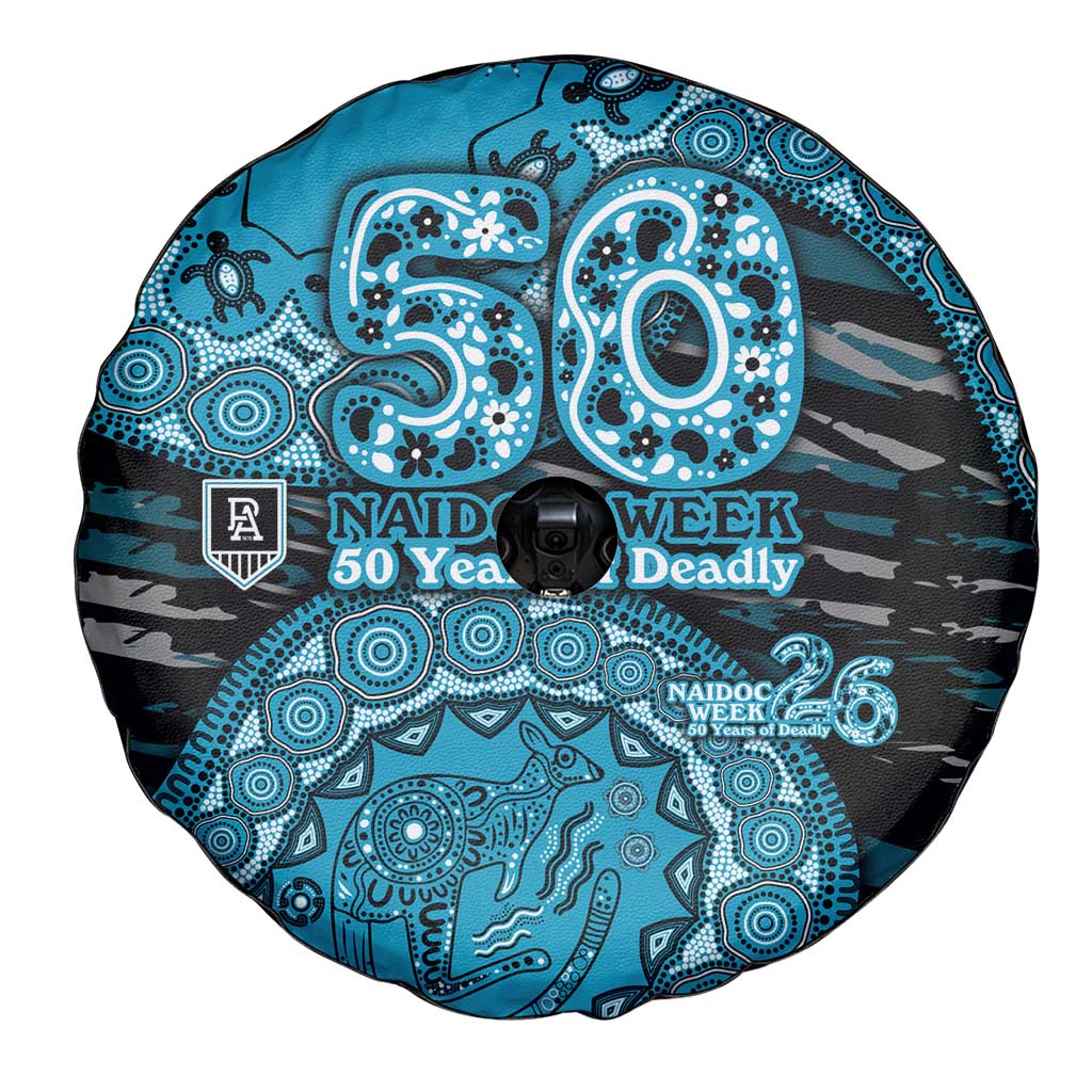 Port Adelaide NAIDOC Week 2026 Spare Tire Cover Australian Aboriginal Dot Art Dreamtime Pattern Style