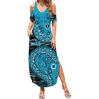Port Adelaide NAIDOC Week 2026 Summer Maxi Dress Australian Aboriginal Dot Art Dreamtime Pattern Style