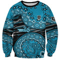 Port Adelaide NAIDOC Week 2026 Sweatshirt Australian Aboriginal Dot Art Dreamtime Pattern Style
