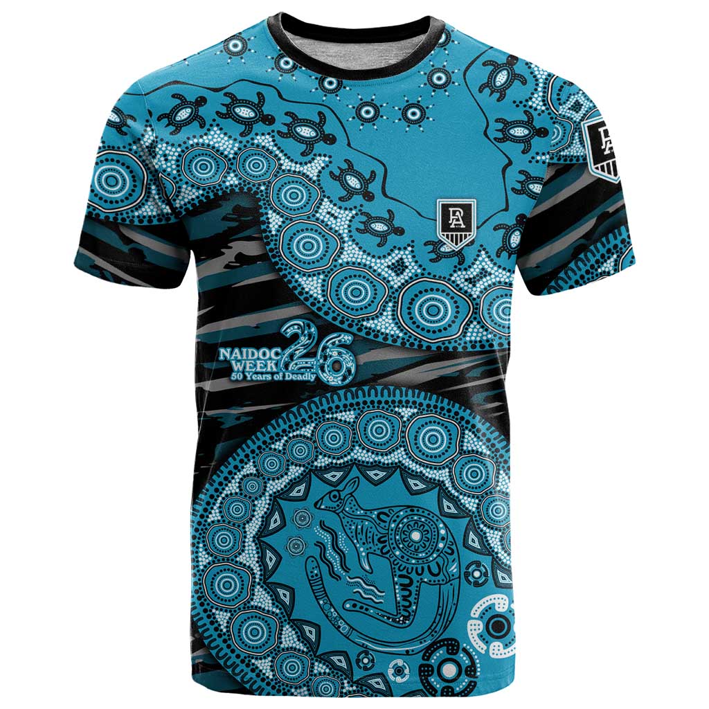 Port Adelaide NAIDOC Week 2026 T Shirt Australian Aboriginal Dot Art Dreamtime Pattern Style