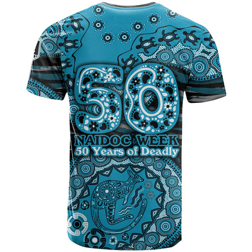 Port Adelaide NAIDOC Week 2026 T Shirt Australian Aboriginal Dot Art Dreamtime Pattern Style