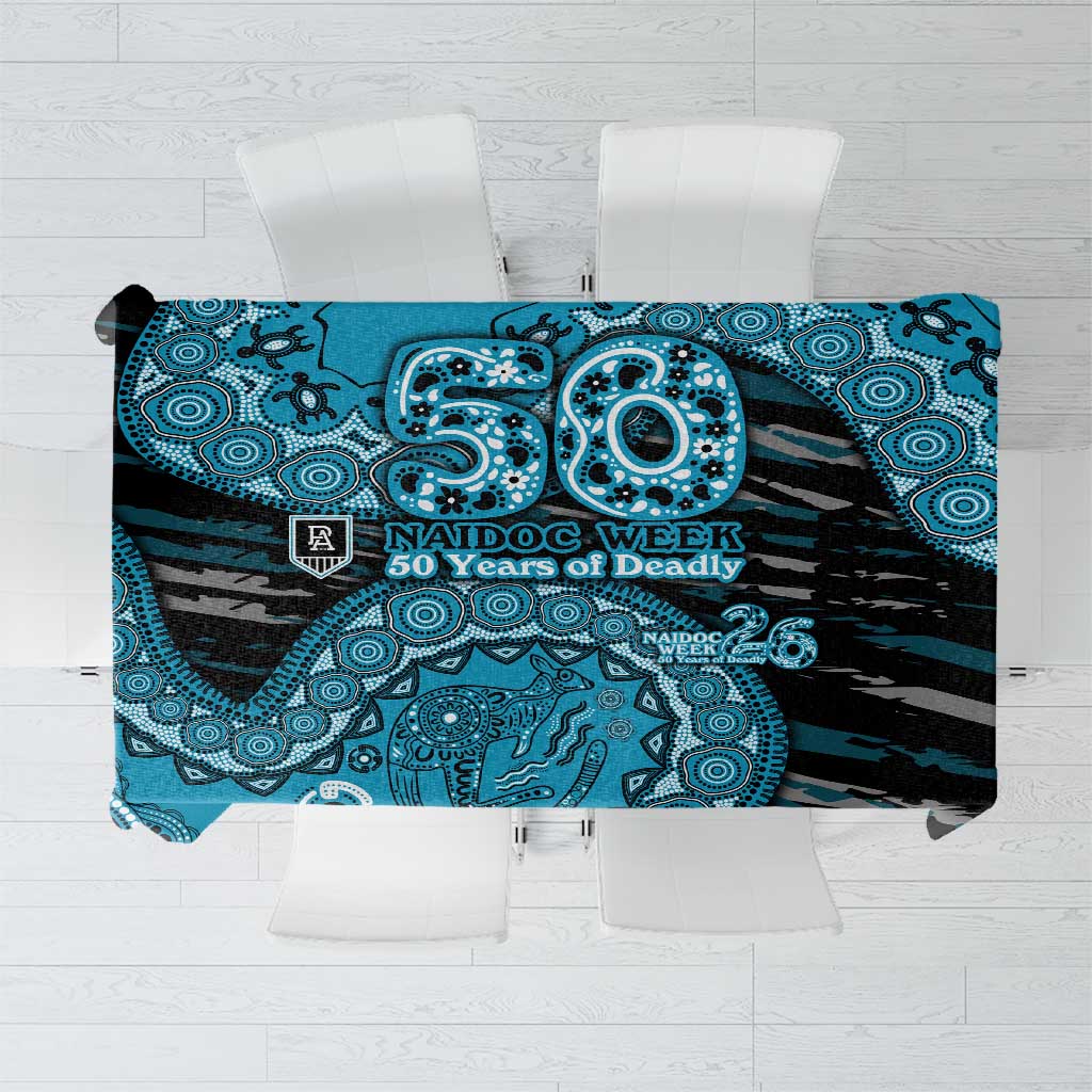 Port Adelaide NAIDOC Week 2026 Tablecloth Australian Aboriginal Dot Art Dreamtime Pattern Style
