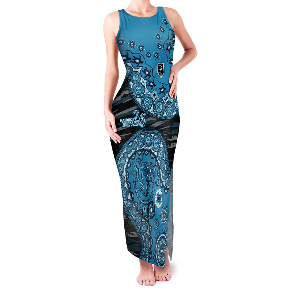 Port Adelaide NAIDOC Week 2026 Tank Maxi Dress Australian Aboriginal Dot Art Dreamtime Pattern Style