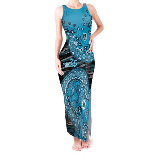 Port Adelaide NAIDOC Week 2026 Tank Maxi Dress Australian Aboriginal Dot Art Dreamtime Pattern Style