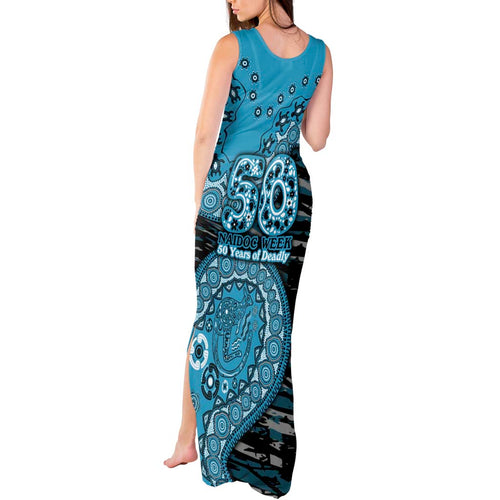 Port Adelaide NAIDOC Week 2026 Tank Maxi Dress Australian Aboriginal Dot Art Dreamtime Pattern Style