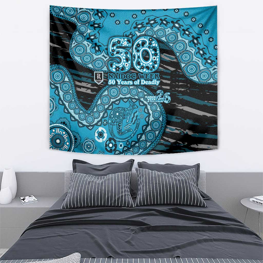 Port Adelaide NAIDOC Week 2026 Tapestry Australian Aboriginal Dot Art Dreamtime Pattern Style