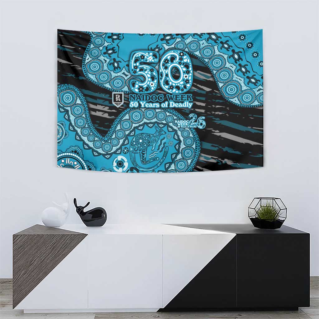 Port Adelaide NAIDOC Week 2026 Tapestry Australian Aboriginal Dot Art Dreamtime Pattern Style