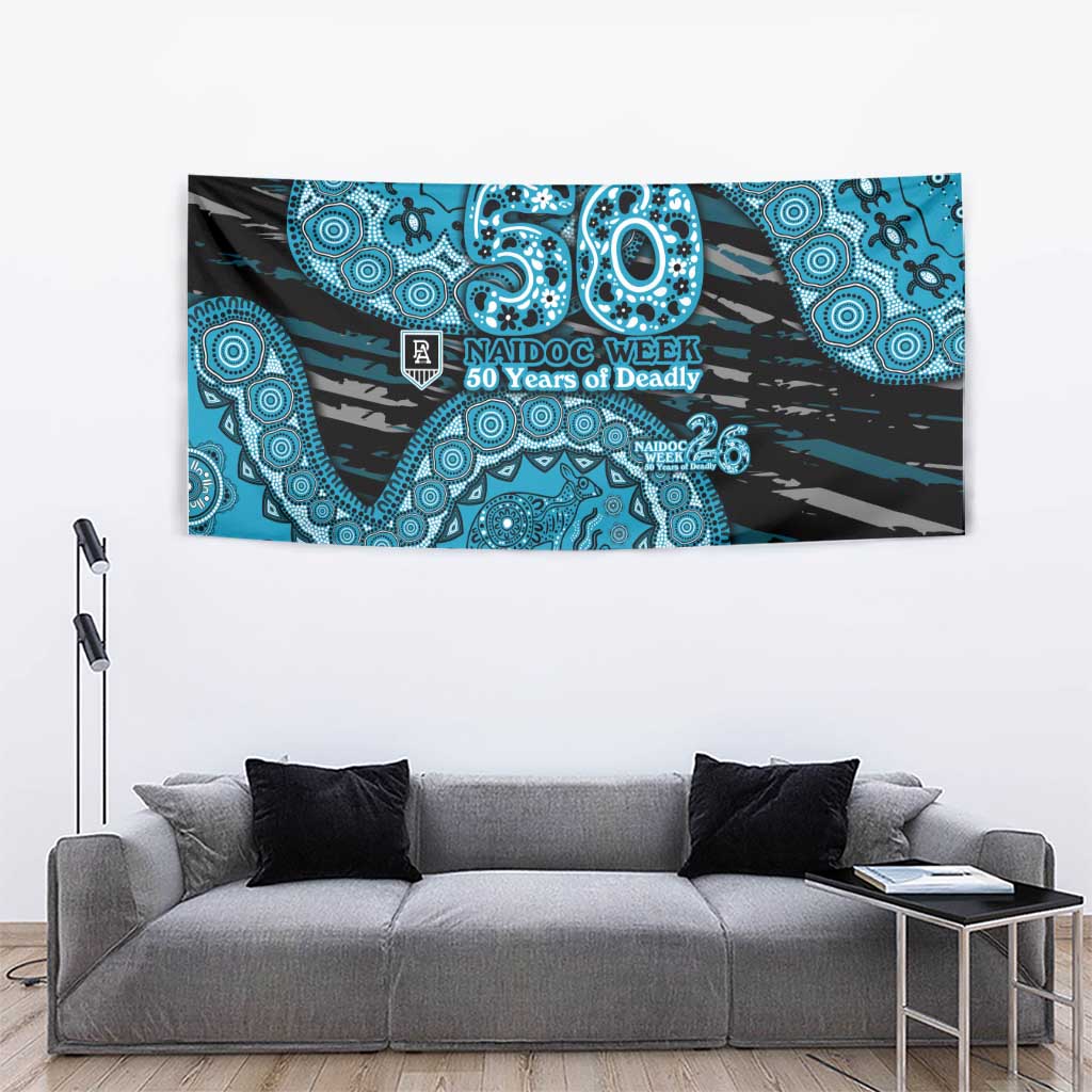 Port Adelaide NAIDOC Week 2026 Tapestry Australian Aboriginal Dot Art Dreamtime Pattern Style