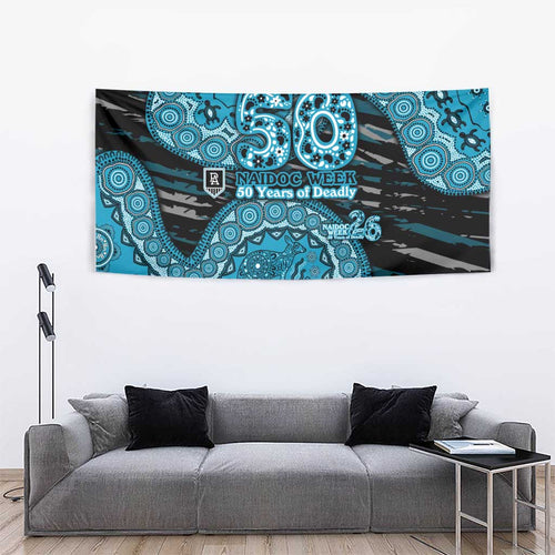 Port Adelaide NAIDOC Week 2026 Tapestry Australian Aboriginal Dot Art Dreamtime Pattern Style