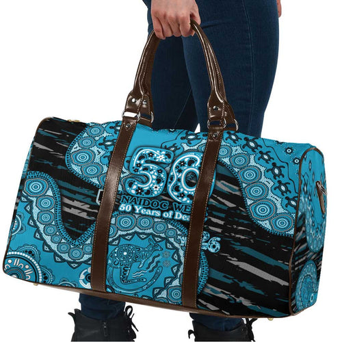 Port Adelaide NAIDOC Week 2026 Travel Bag Australian Aboriginal Dot Art Dreamtime Pattern Style