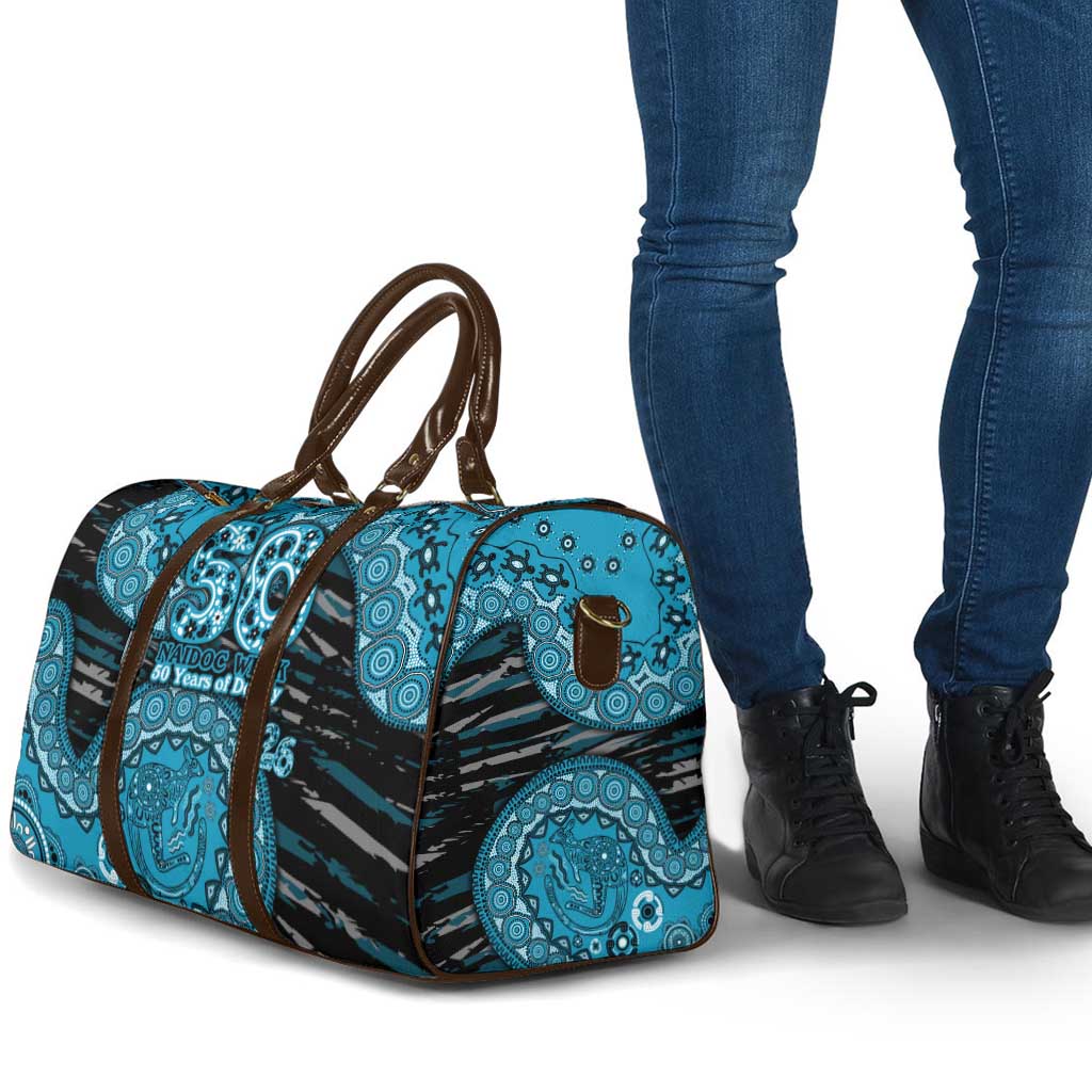Port Adelaide NAIDOC Week 2026 Travel Bag Australian Aboriginal Dot Art Dreamtime Pattern Style