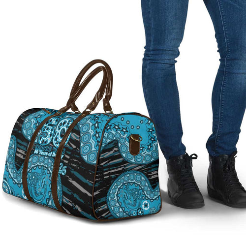 Port Adelaide NAIDOC Week 2026 Travel Bag Australian Aboriginal Dot Art Dreamtime Pattern Style