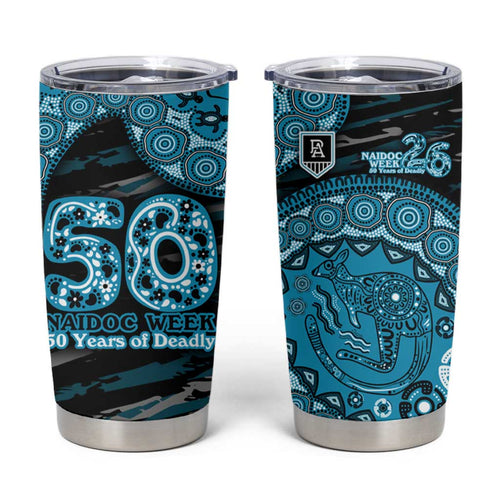 Port Adelaide NAIDOC Week 2026 Tumbler Cup Australian Aboriginal Dot Art Dreamtime Pattern Style