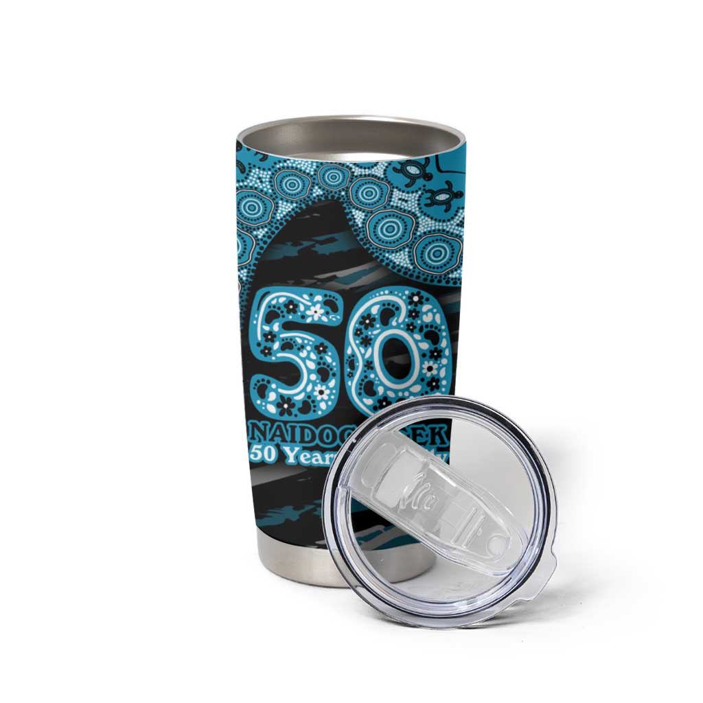 Port Adelaide NAIDOC Week 2026 Tumbler Cup Australian Aboriginal Dot Art Dreamtime Pattern Style