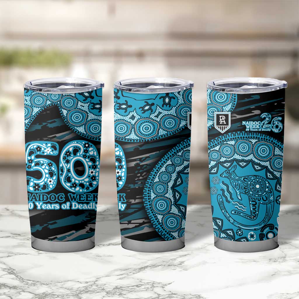 Port Adelaide NAIDOC Week 2026 Tumbler Cup Australian Aboriginal Dot Art Dreamtime Pattern Style