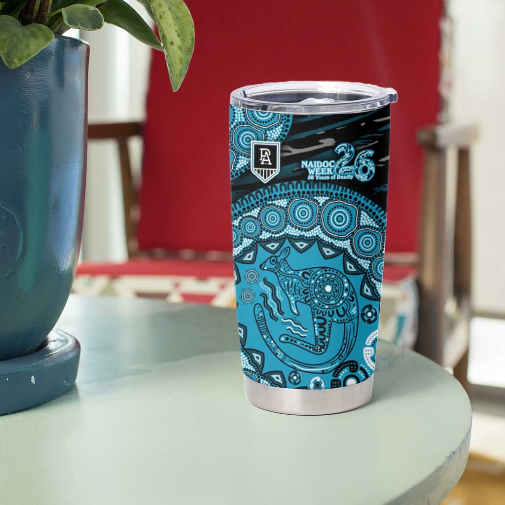 Port Adelaide NAIDOC Week 2026 Tumbler Cup Australian Aboriginal Dot Art Dreamtime Pattern Style