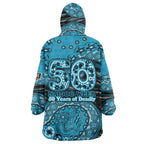 Port Adelaide NAIDOC Week 2026 Wearable Blanket Hoodie Australian Aboriginal Dot Art Dreamtime Pattern Style