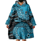Port Adelaide NAIDOC Week 2026 Wearable Blanket Hoodie Australian Aboriginal Dot Art Dreamtime Pattern Style