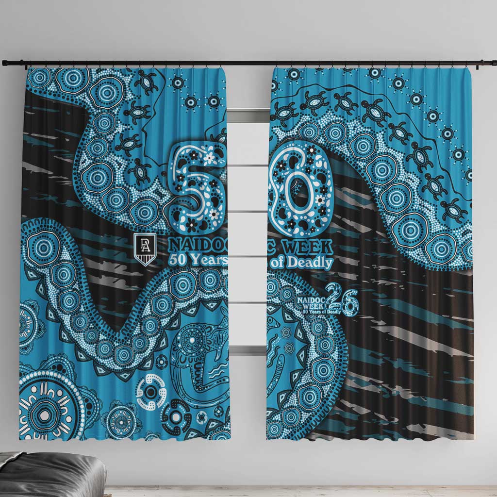Port Adelaide NAIDOC Week 2026 Window Curtain Australian Aboriginal Dot Art Dreamtime Pattern Style