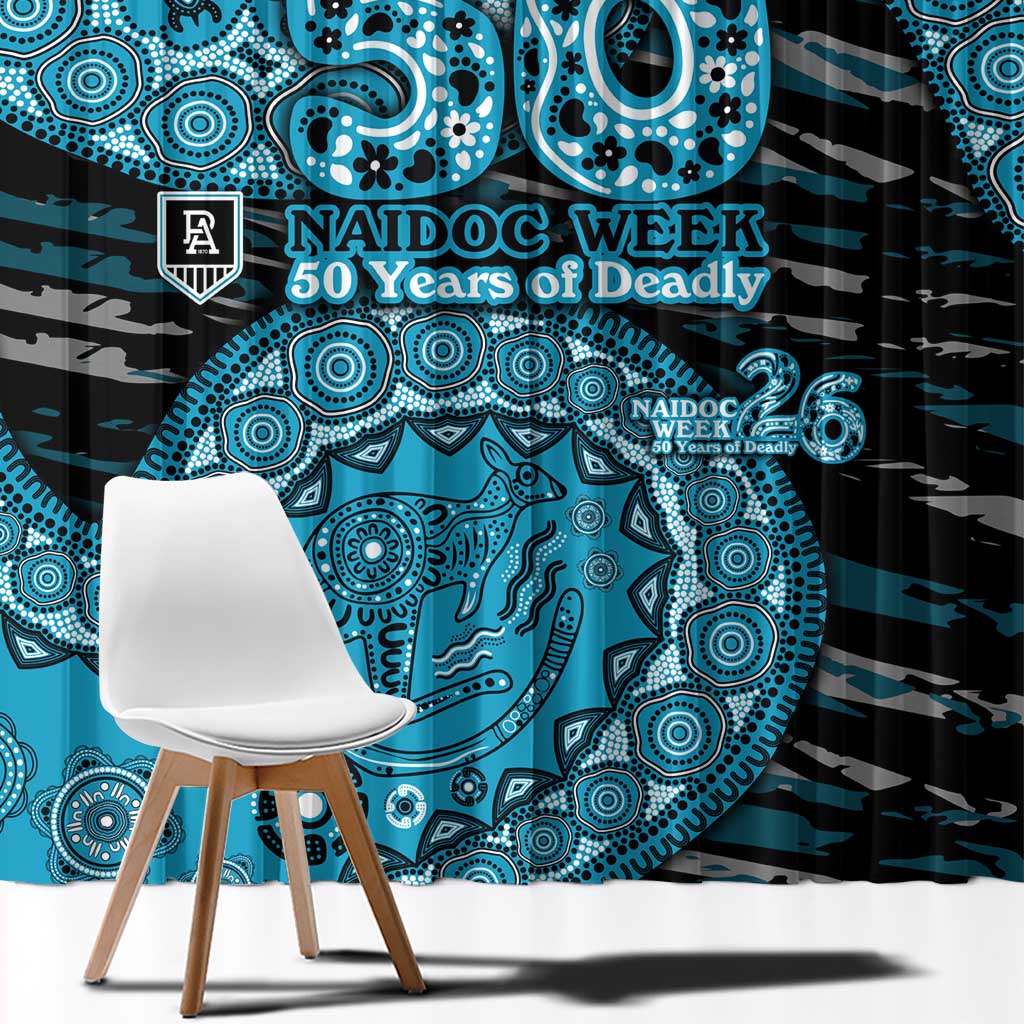 Port Adelaide NAIDOC Week 2026 Window Curtain Australian Aboriginal Dot Art Dreamtime Pattern Style