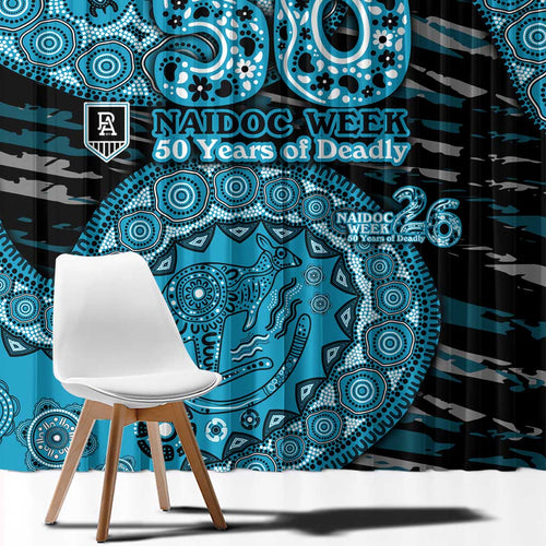 Port Adelaide NAIDOC Week 2026 Window Curtain Australian Aboriginal Dot Art Dreamtime Pattern Style
