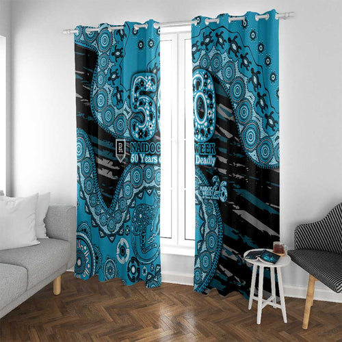 Port Adelaide NAIDOC Week 2026 Window Curtain Australian Aboriginal Dot Art Dreamtime Pattern Style