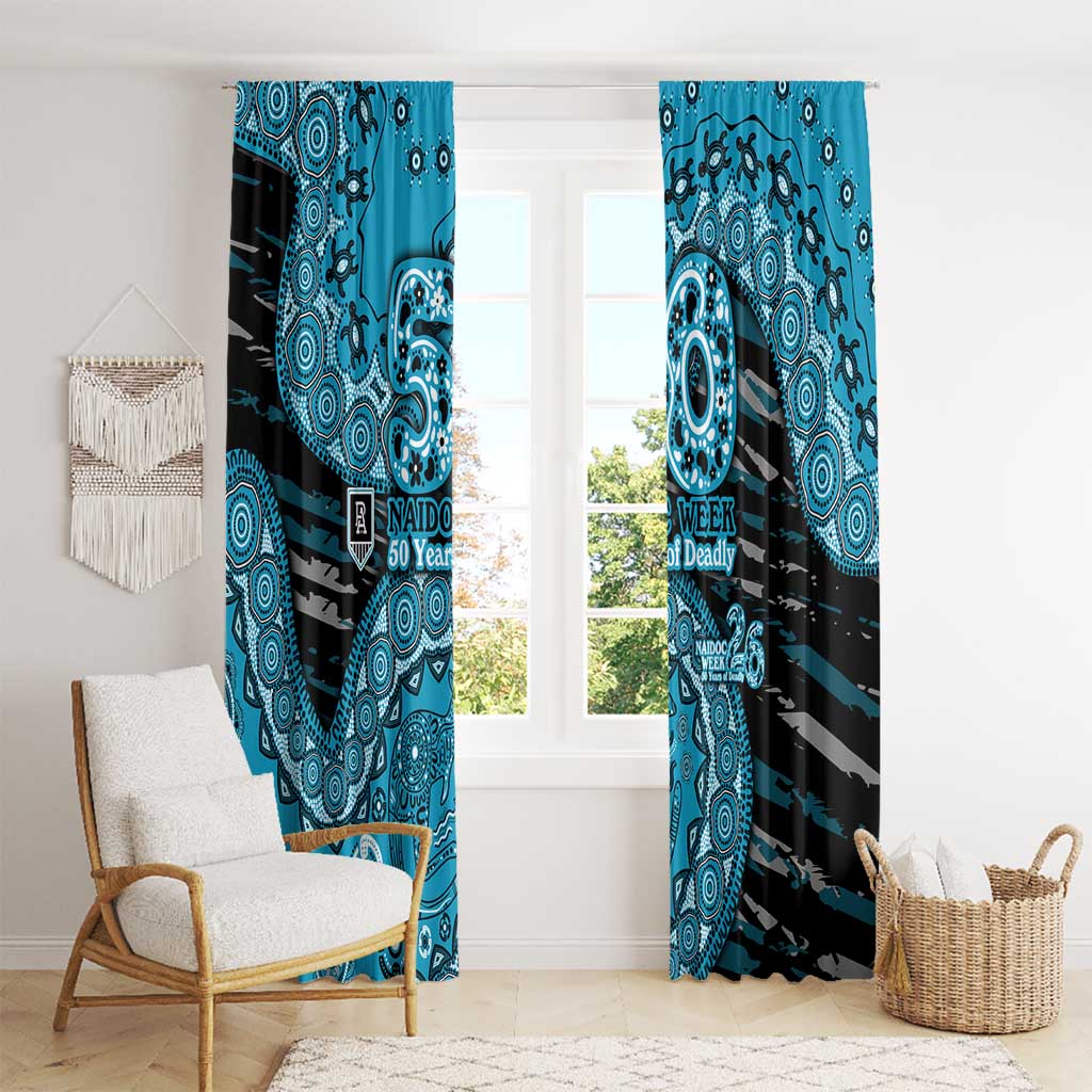 Port Adelaide NAIDOC Week 2026 Window Curtain Australian Aboriginal Dot Art Dreamtime Pattern Style
