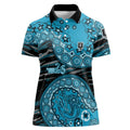 Port Adelaide NAIDOC Week 2026 Women Polo Shirt Australian Aboriginal Dot Art Dreamtime Pattern Style