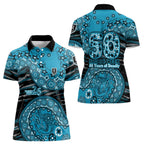Port Adelaide NAIDOC Week 2026 Women Polo Shirt Australian Aboriginal Dot Art Dreamtime Pattern Style