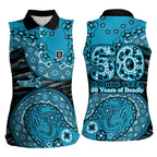 Port Adelaide NAIDOC Week 2026 Women Sleeveless Polo Shirt Australian Aboriginal Dot Art Dreamtime Pattern Style