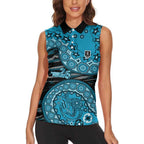 Port Adelaide NAIDOC Week 2026 Women Sleeveless Polo Shirt Australian Aboriginal Dot Art Dreamtime Pattern Style