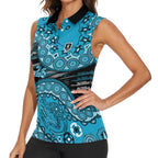 Port Adelaide NAIDOC Week 2026 Women Sleeveless Polo Shirt Australian Aboriginal Dot Art Dreamtime Pattern Style