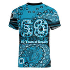 Port Adelaide NAIDOC Week 2026 Women V-Neck T-Shirt Australian Aboriginal Dot Art Dreamtime Pattern Style