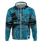 Port Adelaide NAIDOC Week 2026 Zip Hoodie Australian Aboriginal Dot Art Dreamtime Pattern Style